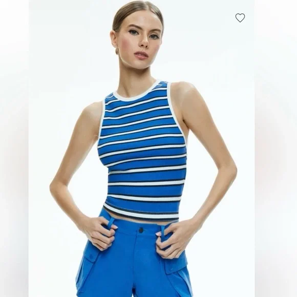 Alice + Olivia Andre Fitted Cropped Tank - Picture 2 of 11